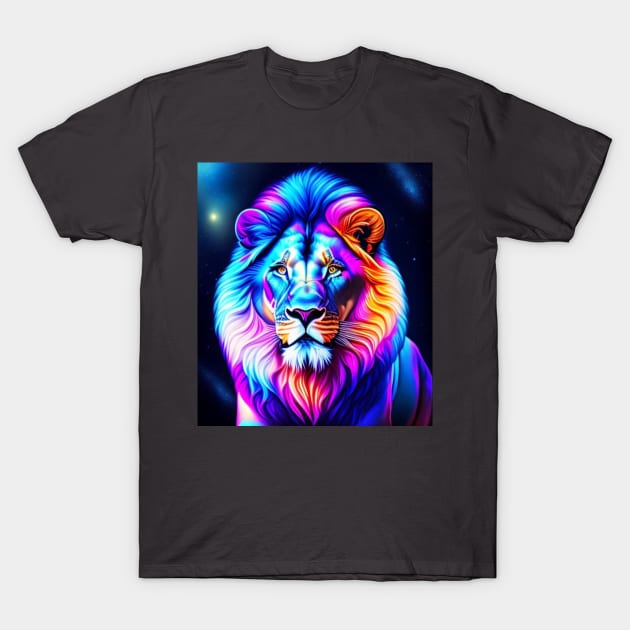 Colorful lion T-Shirt by TheDesigNook